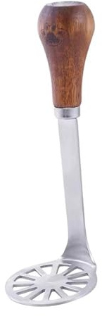 Mini schiacciapatate resistente piccolo manico in legno in acciaio inox strumento da cucina per verdure, fagioli, banane