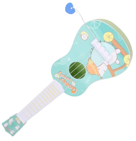 Gogogmee Jouet Guitare à 4 Cordes pour Garçon Et Filles, Mini Guitare 41 Cm en Plastique Bleu Ciel Motif Hérisson, Instrument Musique Éducatif Précoce pour Éveil Musical Et Loisirs Créatifs