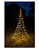 Galaxy LED-Tannenbaum 250 cm mit 300 warmweißen LEDs, IP44 Außenlichterbaum inkl. Mast & Erdnägeln