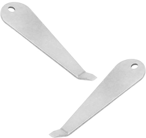 VOSSOT 2PCS Removedor de Filtro Portafiltro Café Acero, Inoxidable Herramienta Barista Profesional con Palanca Ergonómica para Desmontaje Seguro Preciso, Compacto Portátil, Ideal Cafeteras Espresso | Para extraer de forma segura el filtro, removedor de portafiltros inoxidable, accesorio de café profesional para barista