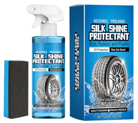 Holdes Spray Lucido per Pneumatici,Rivestimento Lucido per Cerchi 120 ML | Spray Di Rivestimento per Pneumatici con Spugna - per Auto Campeggio Auto Barca Garage Esterno Interno Auto