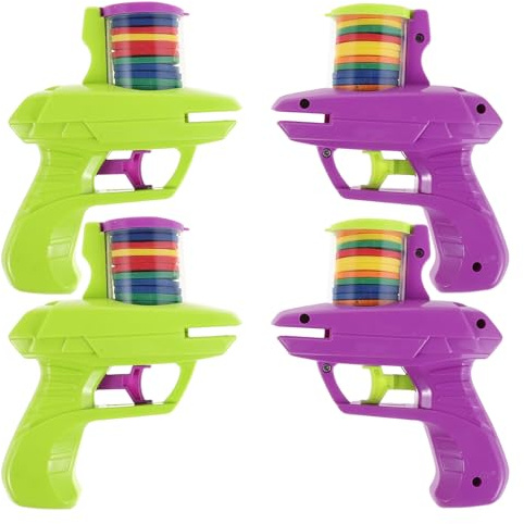 TOYANDONA Juego de 4 Discos voladores de Espuma para niños y niñas, Divertidos platillos voladores para Actividades al Aire Libre, Playa, Patio, jardín, etc.