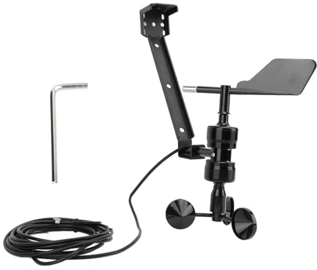 Wind Speed Sensor professionale S type con 3 anemometri a coppe integrati, alta precisione 0-5V - misurazione affidabile della direzione del, resistente e versatile per