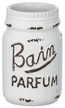 WENKO Gobelet en céramique Lavars, crème mat - Porte-brosse à dents pour la brosse à dents et la pâte dentifrice, Céramique, 7.5 x 12 x 7.5 cm, Crème