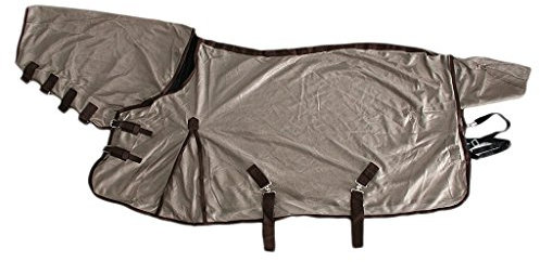 Tubayia Atmungsaktiv Fliegendecke Fliegenschutz Moskitoschutz Ausreitdecke für Pferd Zubehör (135cm)