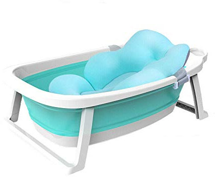 Babify Lagoon faltbare Badewanne für Babys mit Kissen Kompakt zusammenklappbar – Kissen im Lieferumfang enthalten