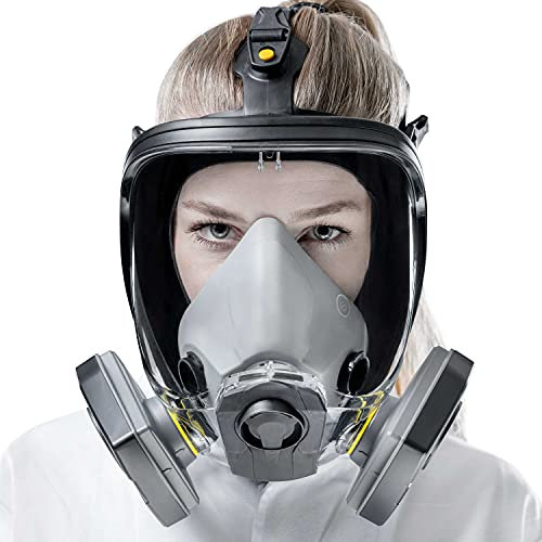SolidWork Masque complet taille S/M/L Filtre P3 inclus | Masque respiratoire avec la plus faible résistance respiratoire et un champ de vision parfait | Masque a gaz contre les vapeurs, les particules