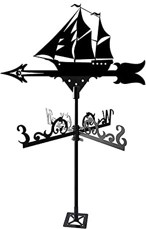 ZGJYSP Bateau Pirate Classique voilier girouette cuirassé girouette girouette en métal girouette girouette Jardin Patio Jardin Ornement décoration girouette Artisanat