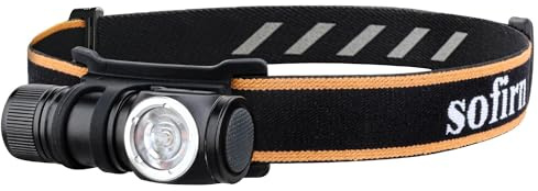 sofirn HS10 Mini-Stirnlampe, EDC-Taschenlampe, leistungsstark, multifunktional, max. 1100 Lumen, Reichweite max. 129 m, IPX, 8, wasserdicht, abgewinkelt, LED, wiederaufladbar, für Sport, Arbeit,