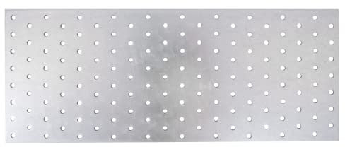 Alberts 353476 Piastra Forata, Acciaio, zincato con procedimento Sendzimir, 400 x 160 mm