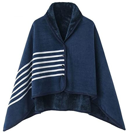 CLEMMO Tragbare Decke,Gemütliche Kuscheldecken,Damen Poncho,Winter Warm Kariert Cape,Geeignet für zu Hause,im Büro,im Auto,im Freien und auf Reisen