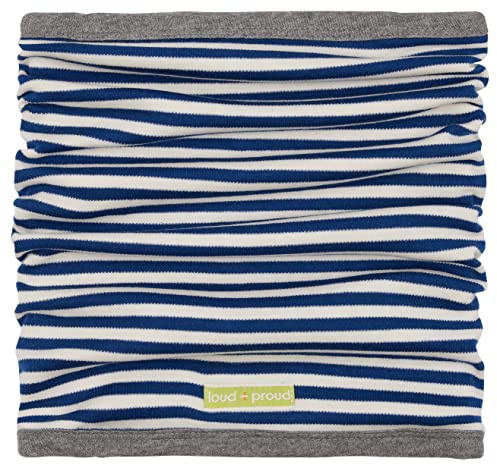 loud + proud Unisex niños reversible GOTS certificado bufanda tubular, Ultramarine, Talla única