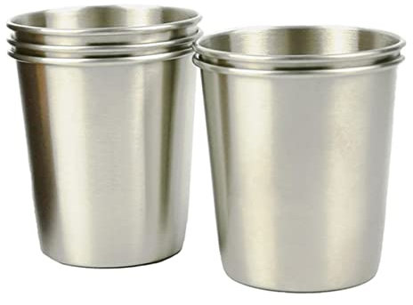 Abaodam Edelstahl Pintbecher Mit Deckel Stapelbar Bierbecher Aus Edelstahl Langlebig Und Rostfrei Für Hausbar Wandern Picknicks Silber