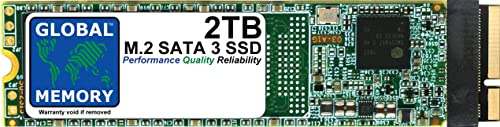 GLOBAL MEMORY Disque SSD SSD M.2 NGFF SATA 3 pour MacBook Pro (15 mi-2012-13 fin 2012-13/15 début 2013) 2 To