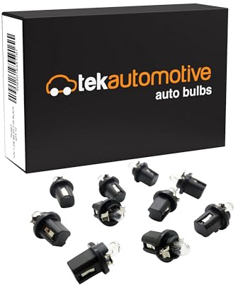 Tek Automotive 509T Dashboard Panel Bulbs 12V 1.2W B8.5D Black T5 Bulbs | PCB Tacograph and Interior Instrument Lighting - Box of 10
