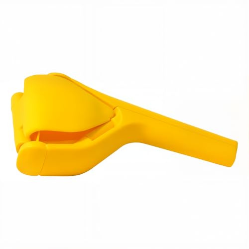 Zitronenpresse, Handpresse, maximale Saft-Extraktion, Zitronenpresse, mühelose Hand-Zitruspresse mit integriertem Sieb, für Zitronen, Limetten, Früchte, Orange und Cirtus-Gelb
