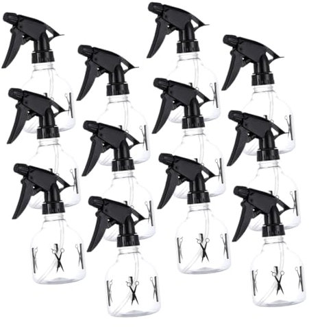 minkissy 12piezas Botella De Spray Para Cabello Mojado De Pulverizadores Rellenables Pequeños Accesorios De Peluquería Para Uso Salón Para Rociador Vacío y Herramienta De Peluquería