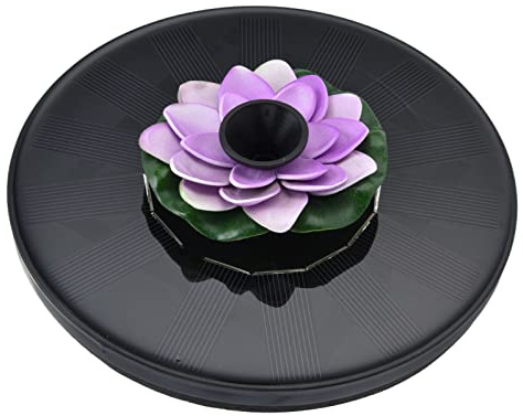 Atyhao Decorative Lotus Floating Solar Powered White Plastic Outdoor Water Features Fountain with Miniature