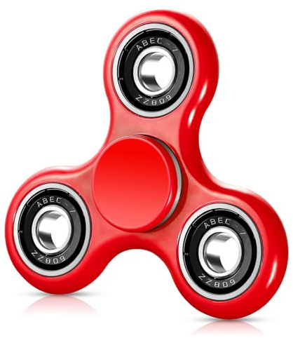 SCIONE Fidget Spinner Giocattolo sensoriale a mano Fidget, Regali di festa per bambini adulti per alleviare lo stress da ansia compleanno (Rosso)