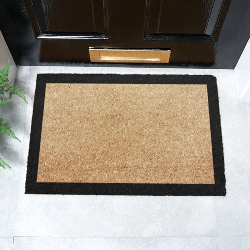 Artsy Mats - Border Coir Doormat - Made from Tufted Coconut Fibre - Non-Slip Natural Rubber Backed Doormats Indoor - Heavy Duty, Decorative OutDoormats, (60x40cm)