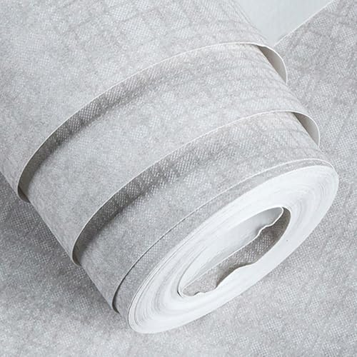 Trafagala Plain Grey Wallpaper Geometric Tartan Design Embossed Textured Wallpaper for Bedroom Adults Girls Boys Living Room Hallway and Stairs Wall Paper Roll