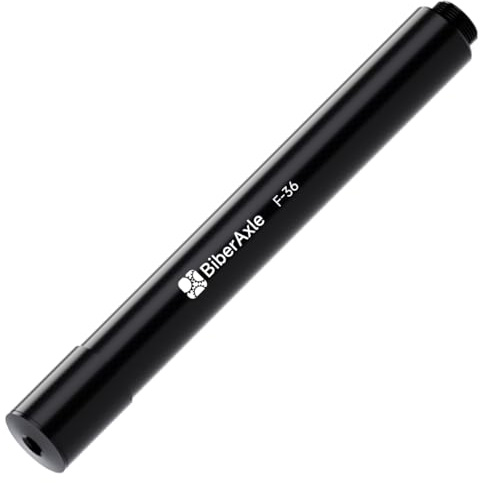 BiberAxle Axes enfichables pour fourches Fox 36 et pour fourches Fox 40, axe adaptateur de moyeu à serrage rapide en alliage d'aluminium (36 : 20 mm x 100 mm ; 40 : 20 mm x 110 mm)