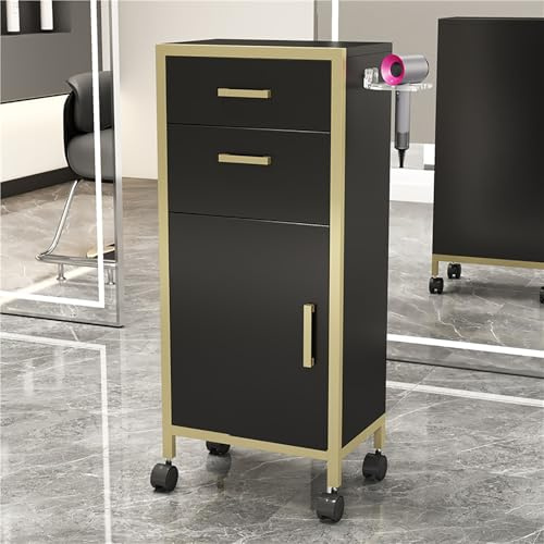 Carrito Peluqueria Carrito Auxiliar con Ruedas Carrito Organizador Carro Almacenaje con Ruedas Armario de Almacenamiento Estación de Salón Estación de Salón de Belleza(Gold)
