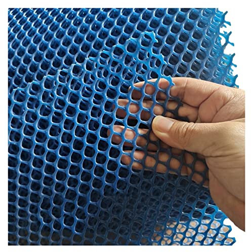 Kunststoffzaun für den Garten, Geflügelnetz mit sechseckigen Löchern für Hühner mit festen Riemen für Blumennetz, Geflügelzaun (Farbe: Blau, Größe: 0,8 x 15 m)