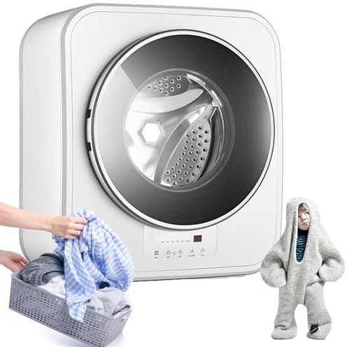 ylpddmm Asciugatrice Completamente Automatica da 3 kg,Lavaggio E Asciugatura a Rulli Intelligenti Lavatrice Integrata, Lavatrice Compatta e Asciugatrice Centrifuga per Appartamento, Casa, Dormitorio