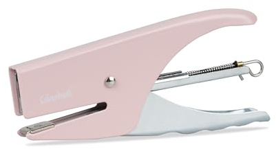 Colourbook Spillatrice, Cucitrice a Pinza in Metallo Colore Rosa, Punti Passo 6/4, Cucitura Precisa Fino a 10 Fogli, Meccanismo Manuale con Molla, Uso Scuola Ufficio Casa