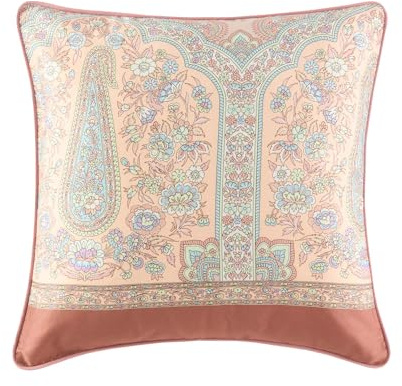 Bassetti Indian Roses Kissenhülle zu Granfoulard aus 100% Baumwolle in der Farbe Elfenbein 41, Maße: 40x40 cm, 9332341