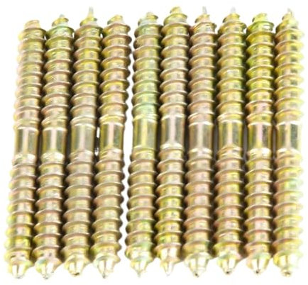 Tornillos de madera de doble cabeza (10 unidades, 6 x 60 mm), tornillos autorroscantes de hierro galvanizado, tornillos de espiga puntiagudos, conectores for muebles.