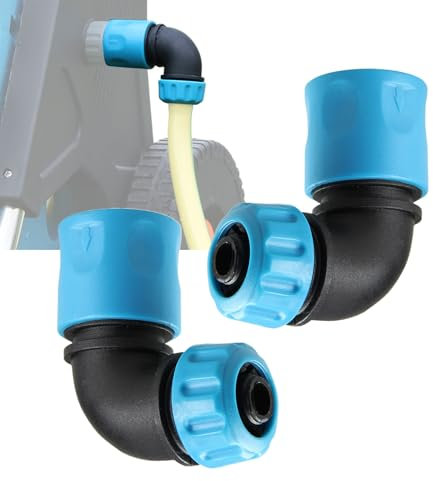 Raccord Coudé À Quatre-Vingts-Degrés - Raccord Rapide Étanche À Angle Droit Pour Tuyau | Raccord Résistant À L'usure Pour Jardinage Lavage Arrosage Irrigation