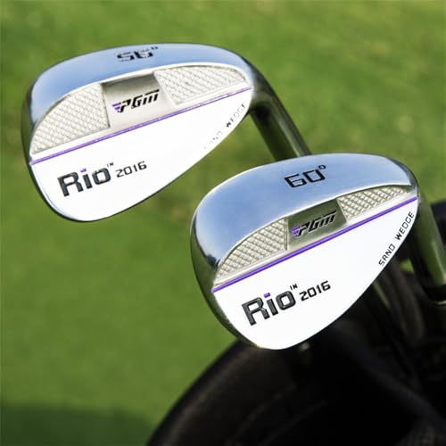 Golf Sand Wedge 56/60 Degree Club Wedge avec Arbre en Acier Chipper Clubs pour Adultes Hommes Femmes Contrôle de Distance Facile Sports et Plein air (60 degrés,Pourpre)