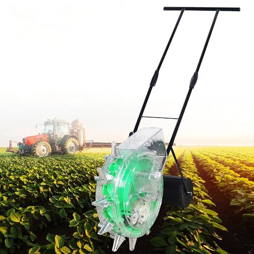 Handheld Manual Seeder Machine with 10 Nozzles, Precision Hand-Push Roller for Planting Peanuts, Corn, Beans - Effective Seeding & Fertilizer Applicator