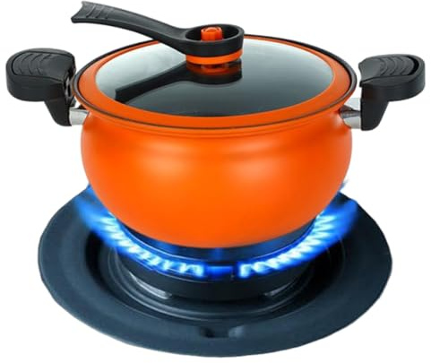 Doiyislem Pentole con coperchio – Grande pentola a pressione con coperchio a vista – antiaderente e padelle per salse | Per fornelli a gas elettrici e a induzione in ceramica zuppa di pasta per la