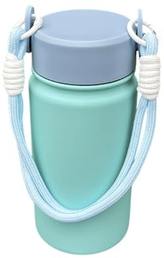 PEPWE 316 - Botella de agua al vacío de acero de 350 ml con mango ergonómico para viajes, senderismo, viajes, conservación del calor, tazas de viaje