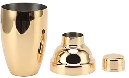 Shaker da bar, acciaio inossidabile, antiruggine, bevande miste, latte, tè, shaker, tazza, durevole, resistente alla corrosione, per bar domestici, feste, campeggio, acciaio (D'oro)