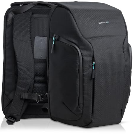SCAPADE AirPack Smart reseryggsäck 28 l – Apple Find My kompatibel, dolt TSA-lås, 16 tums laptopfodral, vattentåligt stöldskydd affärer och handbagage ryggsäck