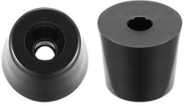 sourcing map 12Stk Gummi Füße Stoßstangenauflages D19x15xH17mm Schwarz
