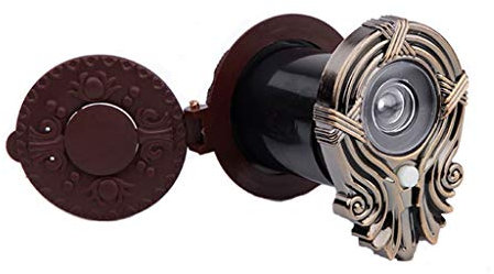 ARCH European-Style-Türspion-Projektor Mit Rückseitiger Abdeckung, Anti-lugt, Anti-Staub Guckloch, 180-Grad-Zuschauer Guckloch, Schutz Familie Datenschutz (Color : Red bronze-45-75MM)