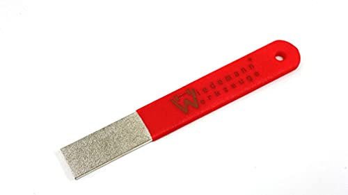 Lima piatta diamantata a doppio rivestimento, grana 325/600, fine, in acciaio con impugnatura gommata, ideale per tornitore, estrattore diamantato, affilacoltelli Woodturning
