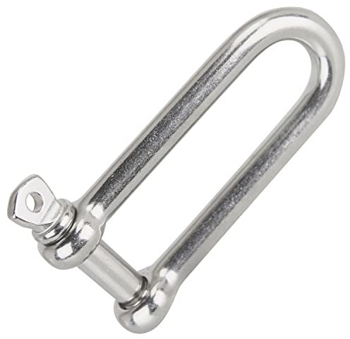 DERING Schäkel Edelstahl 4 mm Lang Form 40 Stück Drahtseil Seil Verbinder