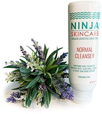 Ninja Skincare Daily Facial Cleanser – Face Wash with Aloe Vera, Yucca & White Oak Bark – Sulfate Free Hydrating Face Cleanser for Normal Skin – Non-Irritating Formula – 5.5 oz