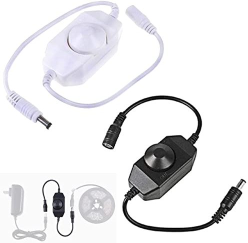 Youmile 2 pezzi LED Strip Lights Dimmer Switch DC12V-24V PWM Rotary Dimmer Controller per LED Strip Lights LED Rope Light 3528 5050 5630