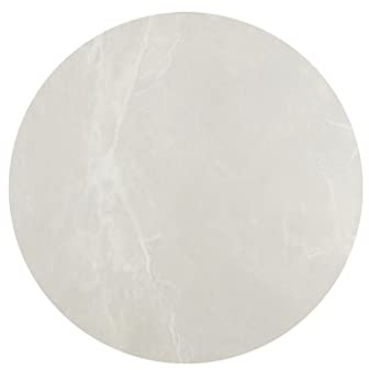 Harfield Roltex 30cm Round Serving Platter Cake Tapas Sushi Cheese Board Slate Oak Marble Wood Style (White Marble)