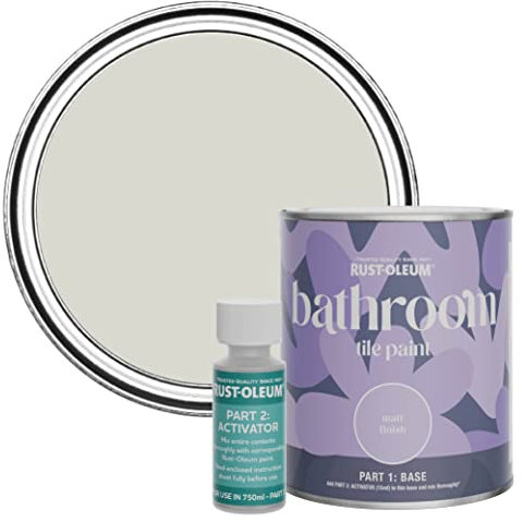 Rust-Oleum Brown Water-Resistant Bathroom Tile Paint in Matt Finish - Mocha 750ml