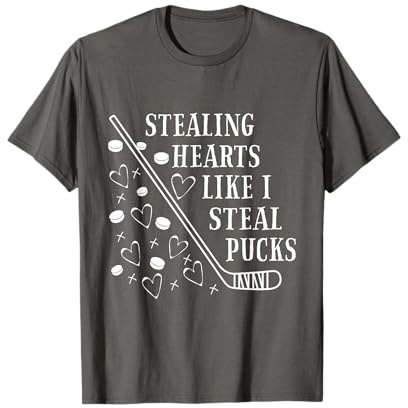 Stealing Heart Like I Steal Pucks Valentines Day Hockey kids T-Shirt