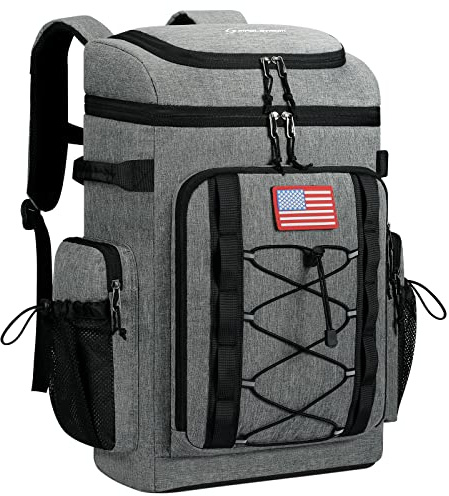 Maelstrom Kühlrucksack, 50 Dosen, isoliert, weicher Rucksack, Kühler, tragbar, leicht, auslaufsicher, Kühltasche, große Kapazität, Strandkühler, wasserdichter Lunchrucksack für Männer und Frauen