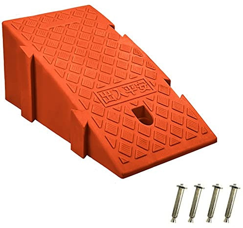 JKIOOW Bordsteinrampen aus Kunststoff, Tragbare Schwellenrampe, Rutschfeste Auffahrkeile for Rollstuhl Auto Fahrzeug Wohnwagen Roller Fahrrad Skateboard Motorrad Kinder ( Color : O , Size : 40*25*16CM